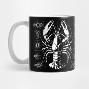 crayfish blueprint design Mug